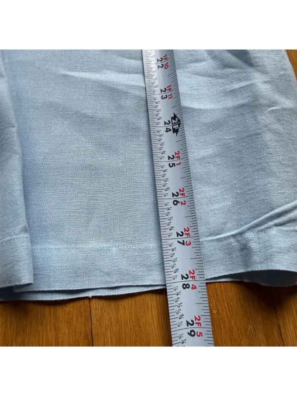 Vintage Banana Republic Size L Blue Linen Button-Down Short Sleeve Shirt Top